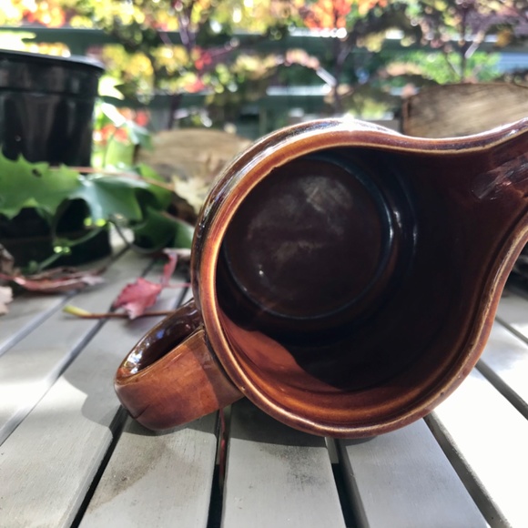 Vintage earth tones  ceramic glazed creamer - Picture 3 of 5